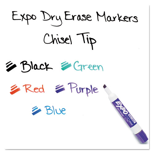 Picture of Low-Odor Dry-Erase Marker Value Pack, Broad Chisel Tip, Assorted Colors, 36/Box