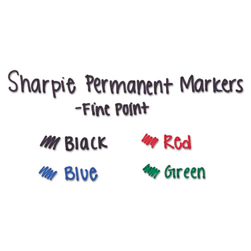 Picture of Fine Tip Permanent Marker Value Pack, Fine Bullet Tip, Assorted Colors, 36/Pack