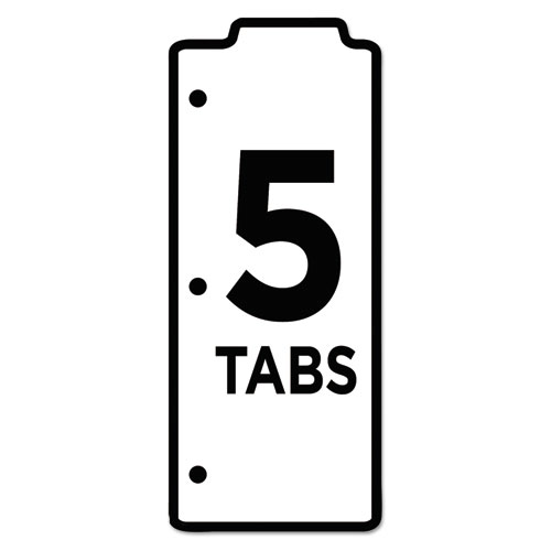 Picture of Tabbed Snap-In Bookmark Plastic Dividers, 5-Tab, 11.5 x 3, Assorted, 1 Set