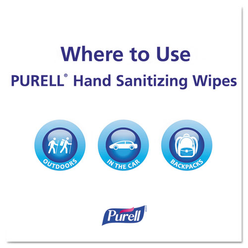 Picture of Premoistened Hand Sanitizing Wipes, 5.78 x 7, Fresh Citrus, White, 100/Canister, 12 Canisters/Carton