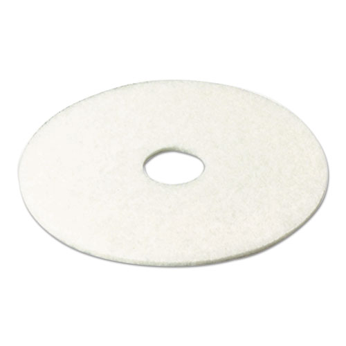 Picture of Low-Speed Super Polishing Floor Pads 4100, 27" Diameter, White, 5/Carton