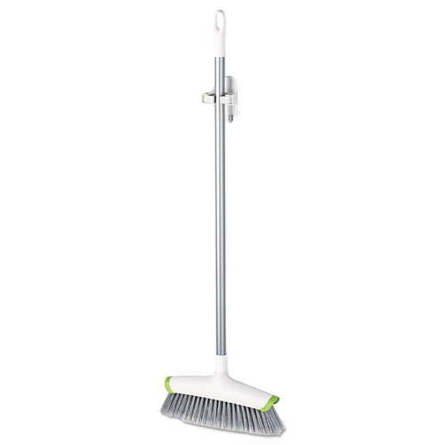 Picture of Broom Gripper, 3.12w x 2.43d x 3.34h, White/Gray, 1 Gripper/2 Strips