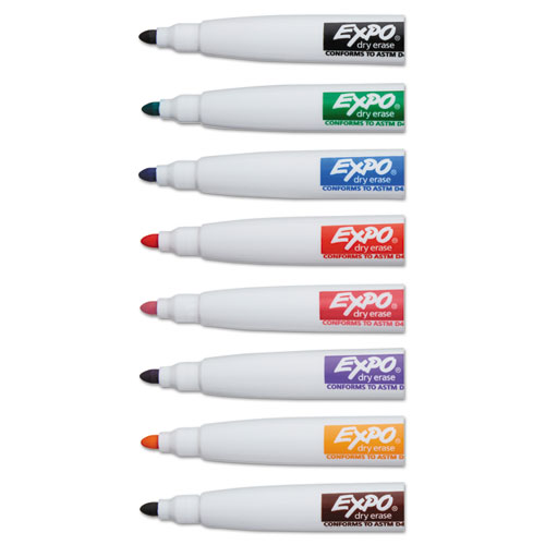 Picture of Magnetic Dry Erase Marker, Fine Bullet Tip, Assorted Colors, 8/Pack