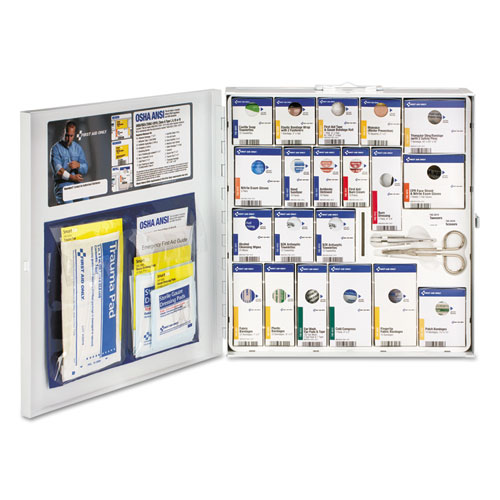 Picture of SmartCompliance General Business First Aid Station for 50 People, No Medication, 202 Pieces, Metal Case