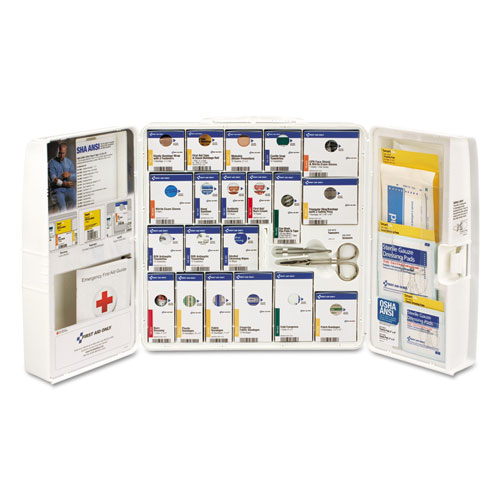 Picture of SmartCompliance General Business First Aid Station, 50 People, 202 Pieces, Plastic Case