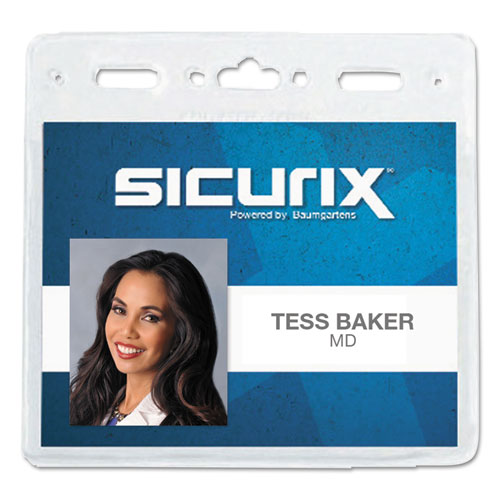 Sicurix+Vinyl+Badge+Holder%2C+4+X+3%2C+Clear%2C+50%2Fpack