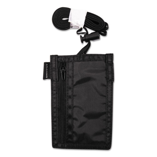 Picture of Sicurix ID Neck Pouch, Vertical, 3 x 4 3/4, Black