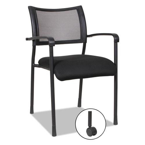 Picture of Alera Eikon Series Stacking Mesh Guest Chair, 20.86" x 24.01" x 33.07", Black Seat, Black Back, Black Base, 2/Carton