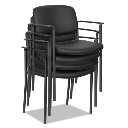 Picture of Alera Sorrento Series Ultra-Cushioned Stacking Guest Chair, 25.59" x 24.01" x 33.85", Black, 2/Carton