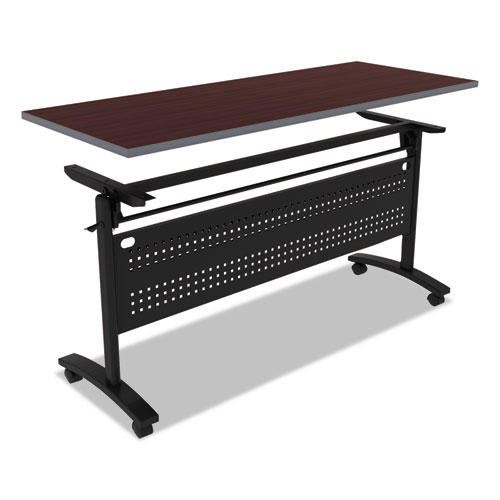 Picture of Alera Valencia Flip Training Table Base, Modesty Panel, 57.88w x 19.75d x 28.5h, Black