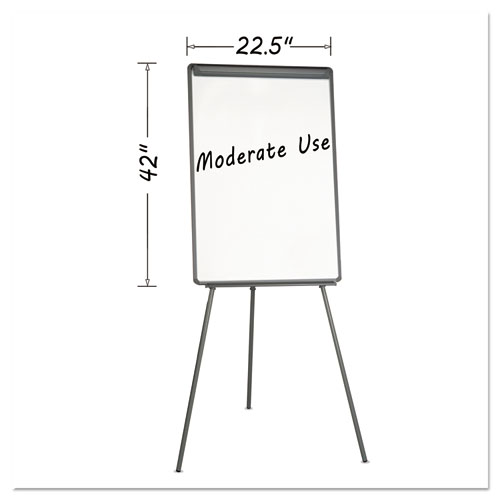 Picture of Basic Tripod Melamine Presentation Easel, 22.5 x 42, White/Black