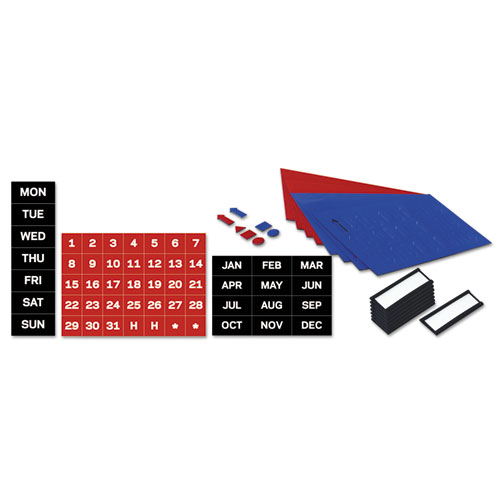 Picture of Gridded Magnetic Steel Dry Erase Project Planning Board, 1" x 2" Cells, 36" x 24", White Surface, Satin Aluminum Frame