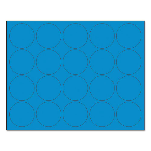 Picture of Interchangeable Magnetic Board Accessories, Circles, 0.75" Diameter, Blue, 20/Pack