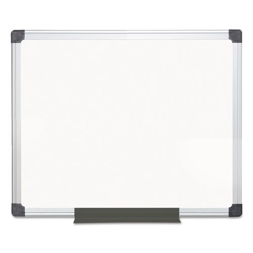 Picture of Value Melamine Dry Erase Board, 24" x 36", White Surface, Satin Aluminum Frame