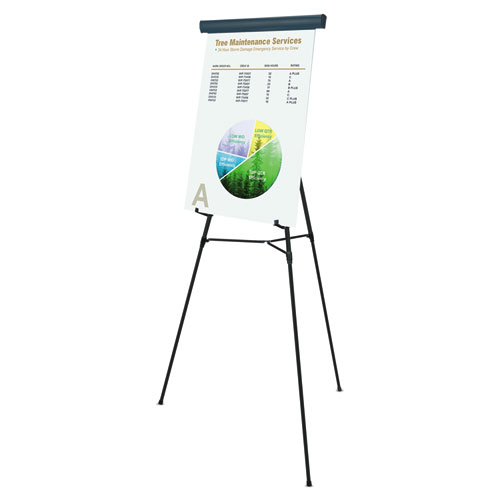 Picture of Telescoping Tripod Display Easel, Adjusts 38" to 69" High, Metal, Black