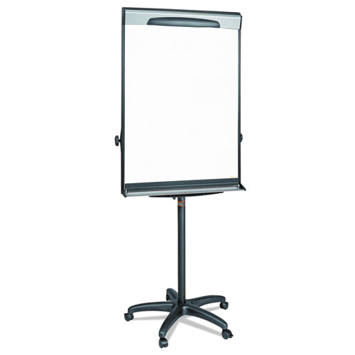 Picture of Tripod Extension Bar Magnetic Gold Ultra Dry Erase Easel, 30" x 36", White Surface, Black/Satin Aluminum Frame