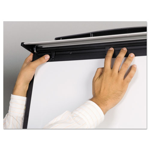 Picture of Tripod Extension Bar Magnetic Gold Ultra Dry Erase Easel, 30" x 36", White Surface, Black/Satin Aluminum Frame