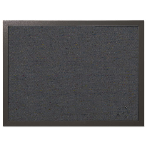 Picture of Designer Fabric Bulletin Board, 24 x 18, Black Surface, Black MDF Wood Frame