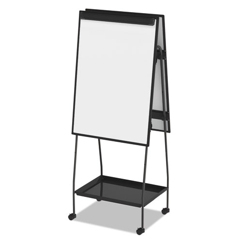 Picture of Creation Station Dry Erase Board, 29.5" x 74.88", White Surface, Black Metal Frame