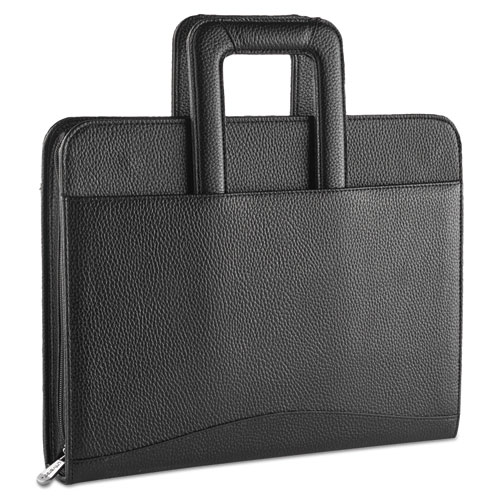 Picture of Zip-Around Padfolio, Vinyl, 14 1/2 x 2 1/2 x 11 1/2, Black