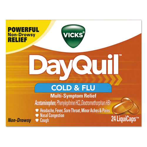Picture of DayQuil Cold and Flu LiquiCaps, 24/Box, 24 Boxes/Carton