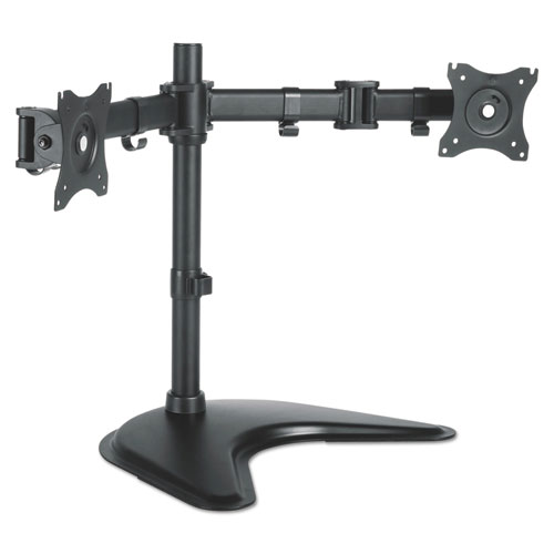 Picture of Dual Monitor Articulating Desktop Stand, For 13" to 27" Monitors, 32" x 13" x 17.5", Black, Supports 18 lb