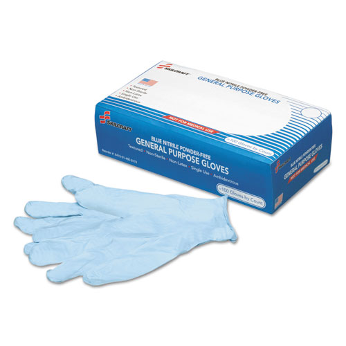 8415014920178, Skilcraft Nitrile General Purpose Gloves, Blue, Large, 9.5
