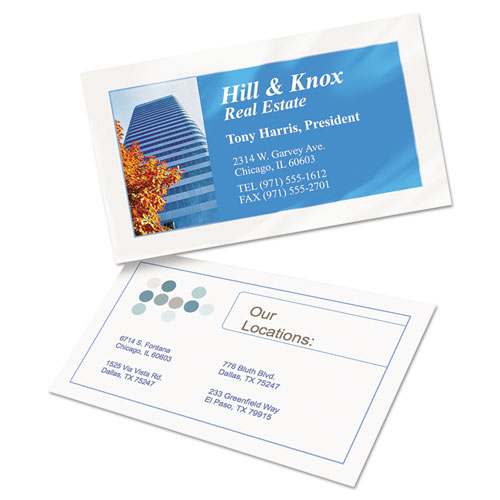 Picture of True Print Clean Edge Business Cards, Inkjet, 2 x 3.5, Glossy White, 200 Cards, 10 Cards Sheet, 20 Sheets/Pack