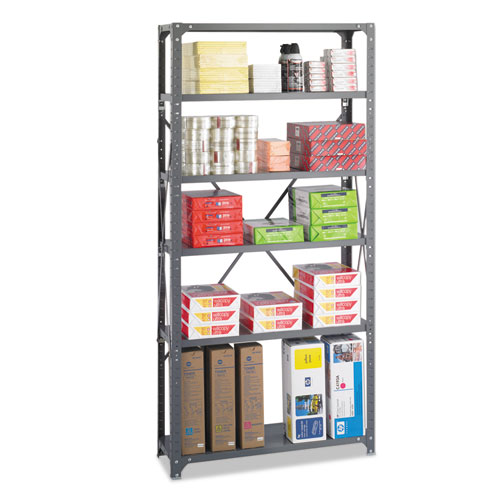 Picture of Commercial Steel Shelving Unit, Six-Shelf, 36w x 12d x 75h, Dark Gray