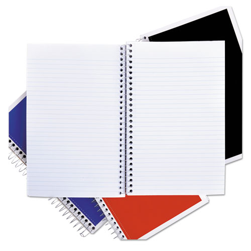 Picture of Wirebound Notebook, 3-Subject, Medium/College Rule, Assorted Cover Colors, (120) 9.5 x 6 Sheets, 4/Pack