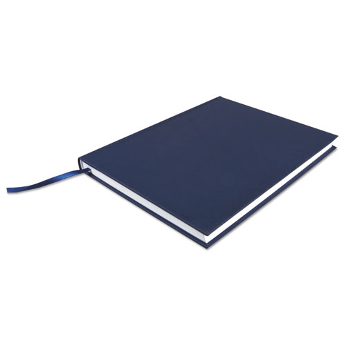 Picture of Casebound Hardcover Notebook, 1-Subject, Wide/Legal Rule, Dark Blue Cover, (150) 10.25 x 7.63 Sheets