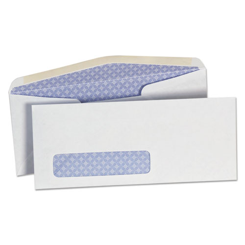 Picture of #10 Trade Size Security Tint Envelope, Commercial Flap, Gummed Closure, 4.13 x 9.5, White, 500/Box