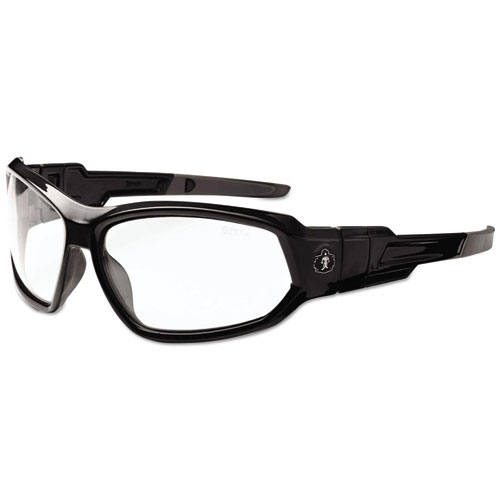 Skullerz+Loki+Safety+Glasses%2Fgoggles%2C+Black+Frame%2Fclear+Lens%2C+Nylon%2Fpolycarb