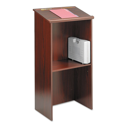 Picture of Stand-Up Lectern, 23 x 15.75 x 46, Mahogany