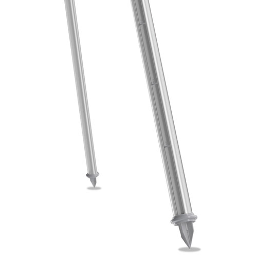 Picture of Aluminum Heavy-Duty Display Easel, 38" to 66" High, Aluminum, Silver