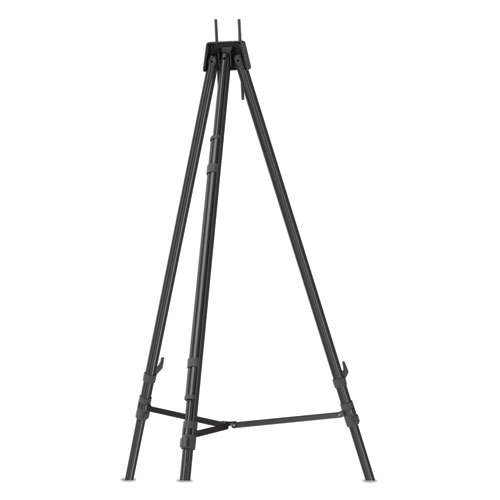 Picture of Aluminum Heavy-Duty Display Easel, 38" to 66" High, Aluminum, Black
