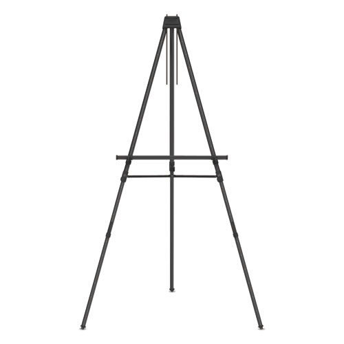 Picture of Aluminum Heavy-Duty Display Easel, 38" to 66" High, Aluminum, Black