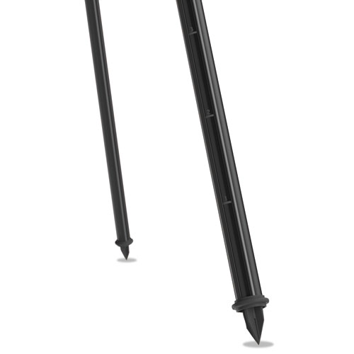 Picture of Aluminum Heavy-Duty Display Easel, 38" to 66" High, Aluminum, Black