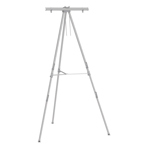 Picture of Aluminum Heavy-Duty Display Easel, 38" to 66" High, Aluminum, Silver