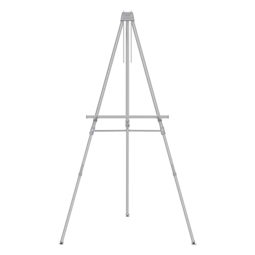 Picture of Aluminum Heavy-Duty Display Easel, 38" to 66" High, Aluminum, Silver