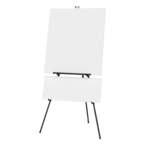 Picture of Aluminum Heavy-Duty Display Easel, 38" to 66" High, Aluminum, Black