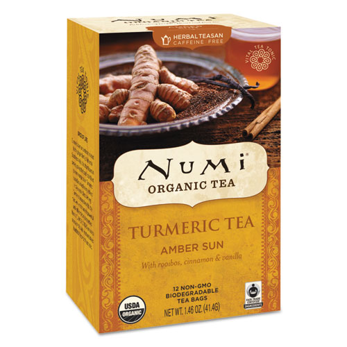 Picture of Turmeric Tea, Amber Sun, 1.46 oz Bag, 12/Box