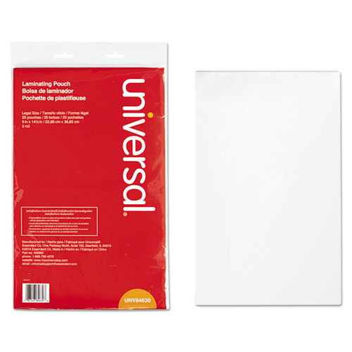 Picture of Laminating Pouches, 3 mil, 9" x 14.5", Gloss Clear, 25/Pack