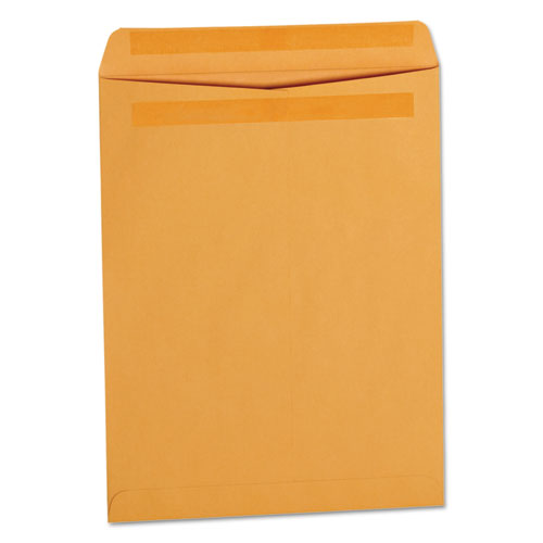 Picture of Self-Stick Open End Catalog Envelope, #13 1/2, Square Flap, Self-Adhesive Closure, 10 x 13, Brown Kraft, 250/Box