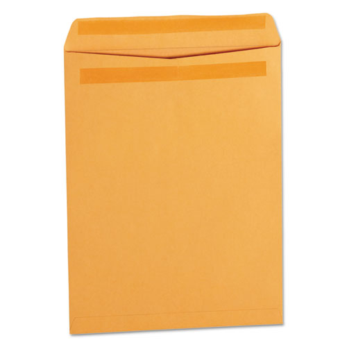 Image for Self-Stick Open End Catalog Envelope, #12 1/2, Square Flap, Self-Adhesive Closure, 9.5 x 12.5, Brown Kraft, 250/Box