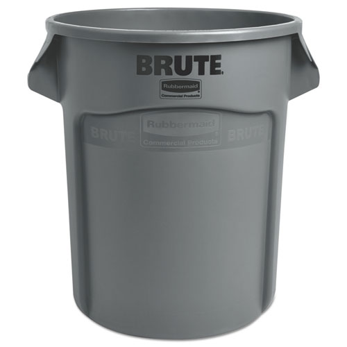 Picture of Vented Round Brute Container, 20 gal, Plastic, Gray