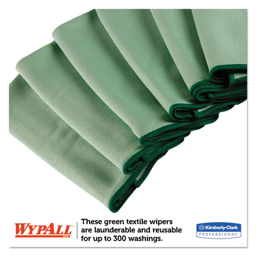 Picture of Microfiber Cloths, Reusable, 15.75 x 15.75, Green, 24/Carton