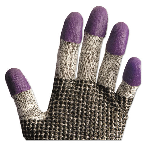 Picture of G60 Purple Nitrile Gloves, 230 mm Length, Medium/Size 8, Black/White, Pair