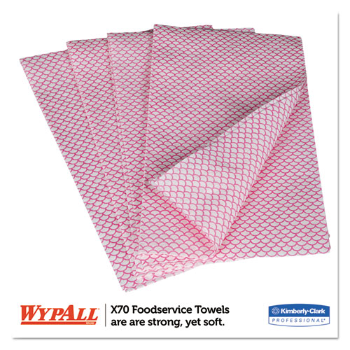 Picture of X70 Wipers, 1-Ply, 12.5 x 23.2, Red, 300/Carton