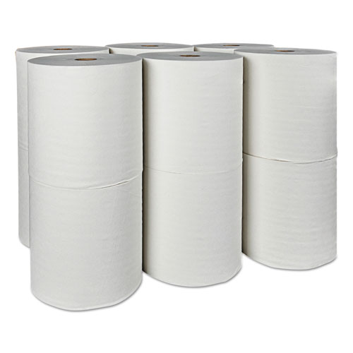 Picture of Hard Roll Paper Towels with Premium Absorbency Pockets, 1-Ply, 8" x 425 ft, 1.5" Core, White, 12 Rolls/Carton